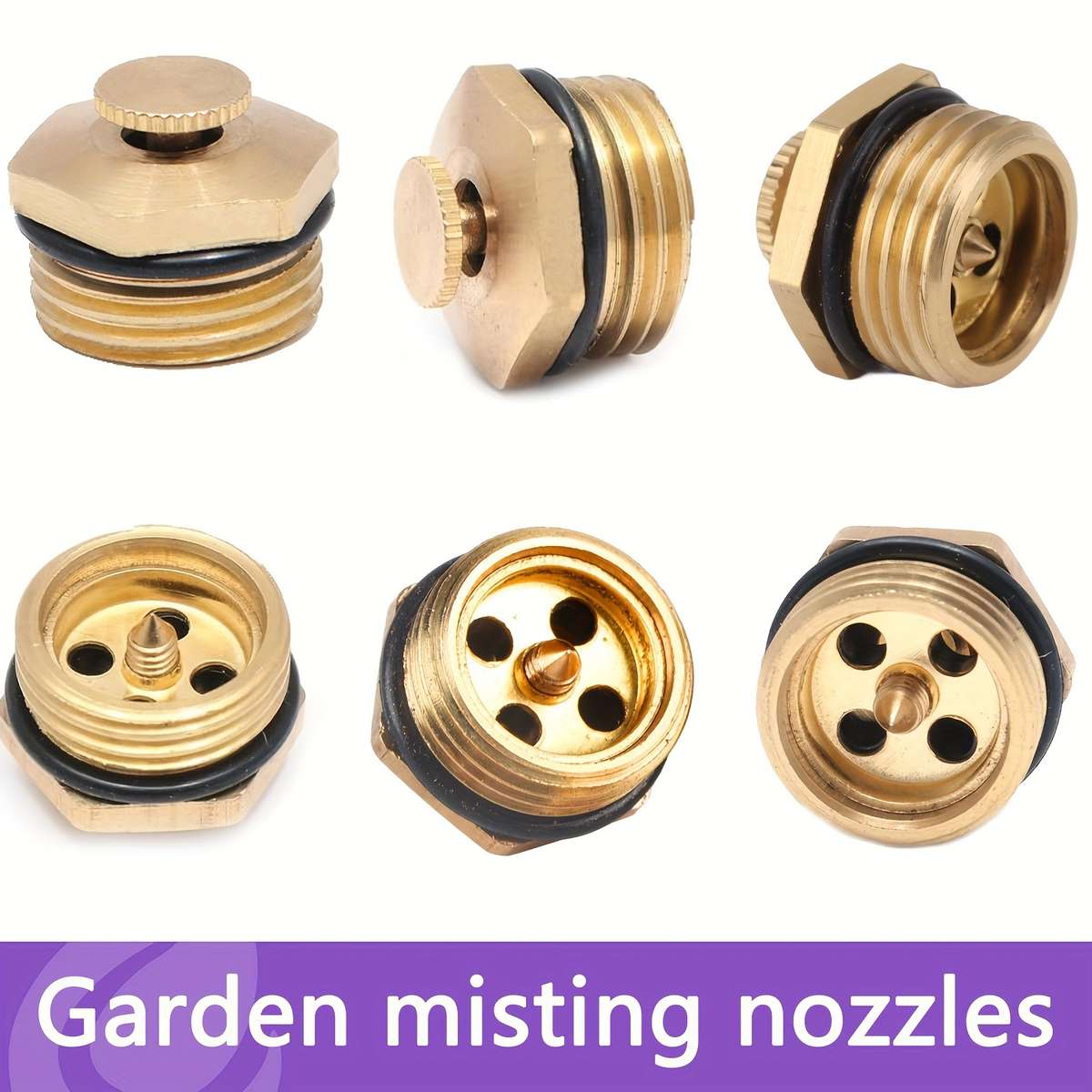 5Pcs Misting Brass Adjustable Centrifugal Atomizing Nozzle