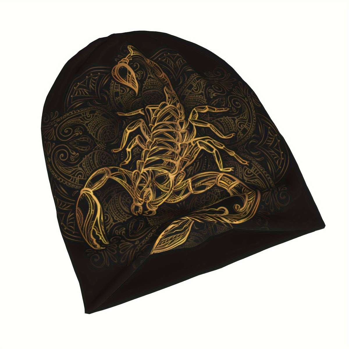 Vintage Scorpion Skull Beanie Lightweight Polyester Spandex Blend Perfect