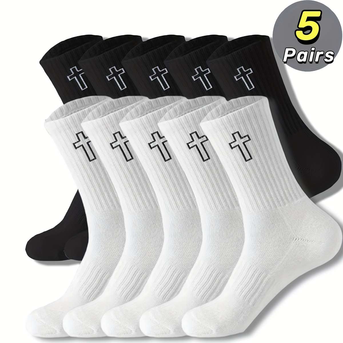 5 Pairs Of Mixed One Size High Elastic Socks