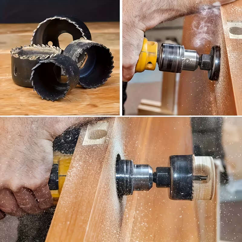 11pcs Black Round Hole Saw Set with 8 Blades (19MM-64mm)