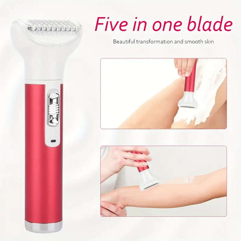 Alanes Painless 5 in 1 USB Rechargeable Electric Shaver Hair Remover