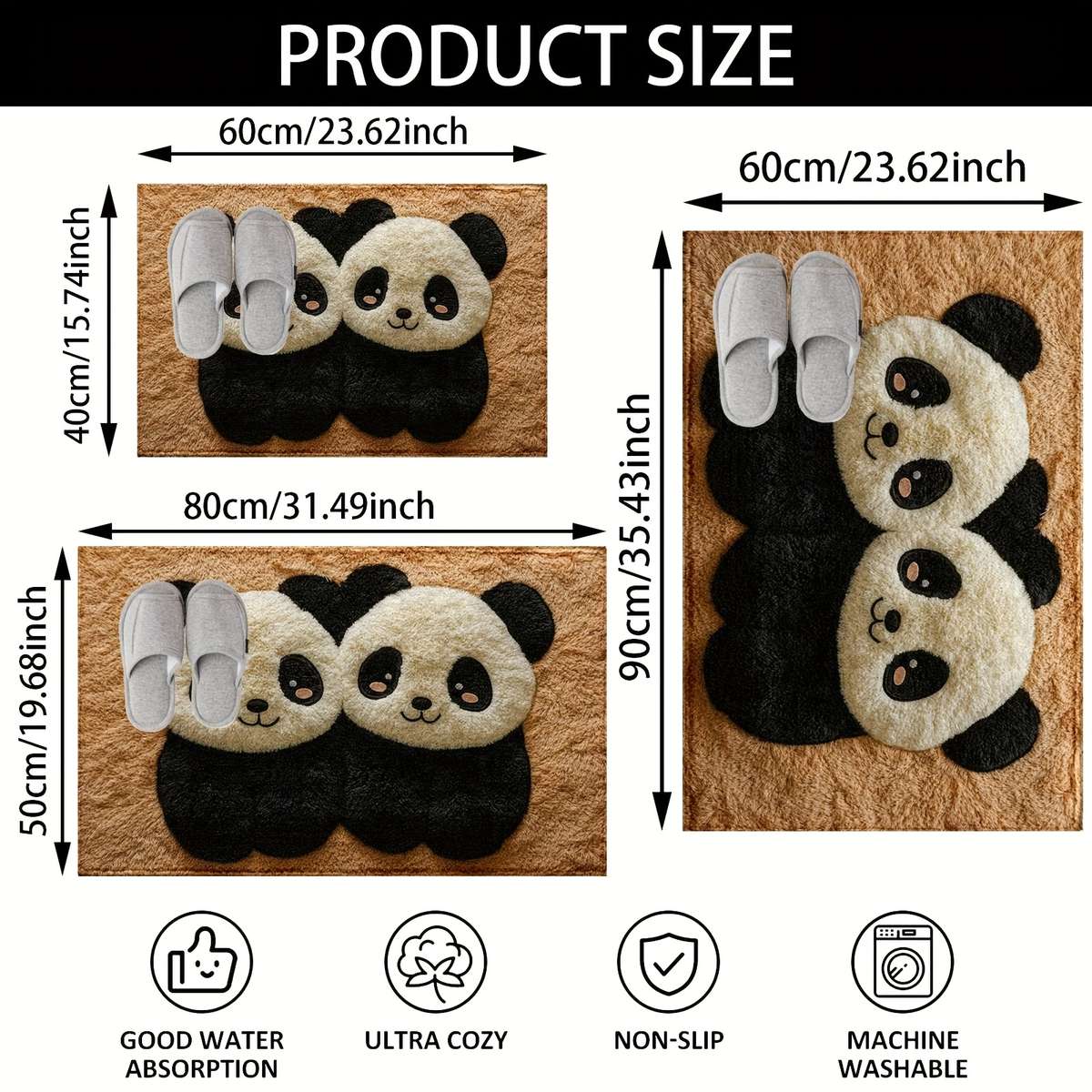 1Pc 60x40cm 23.6x15.7inch Floor Mat