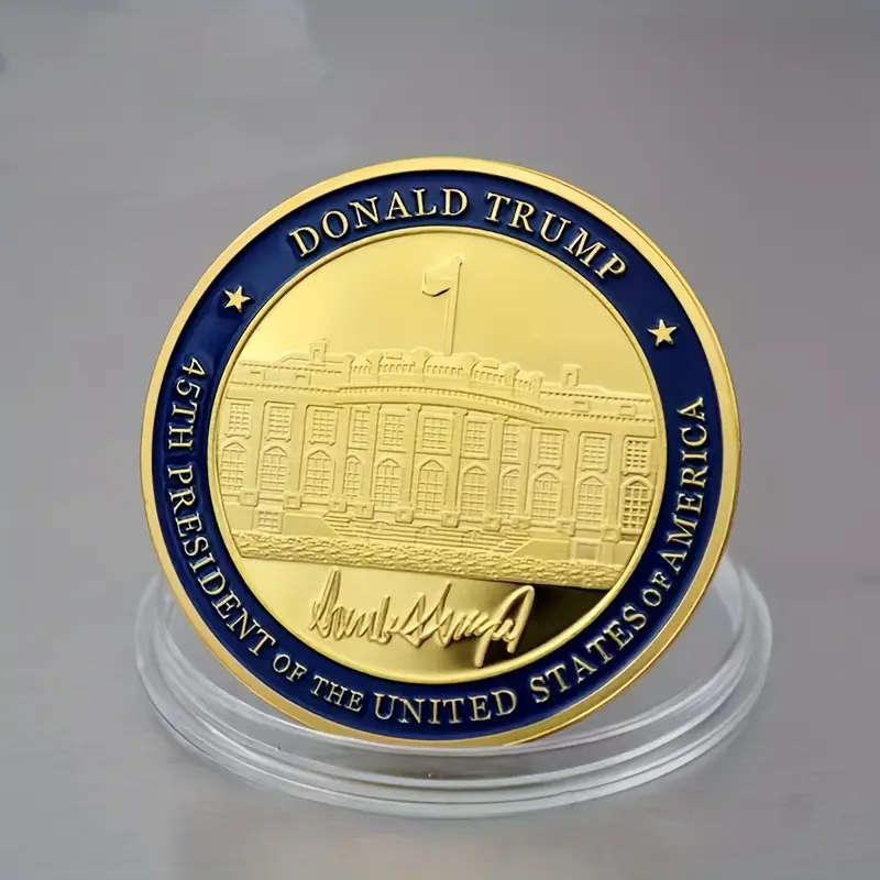 Trump White House Gold-Plated Replica Coin