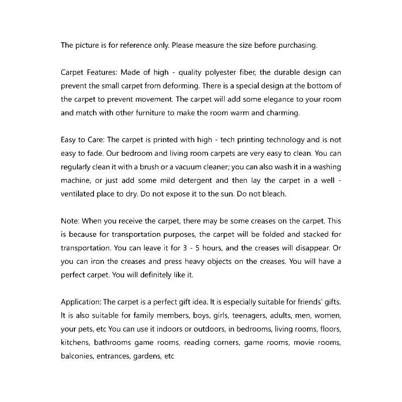 40.01x59.99cm 4Ox6Ocm Floor Mat