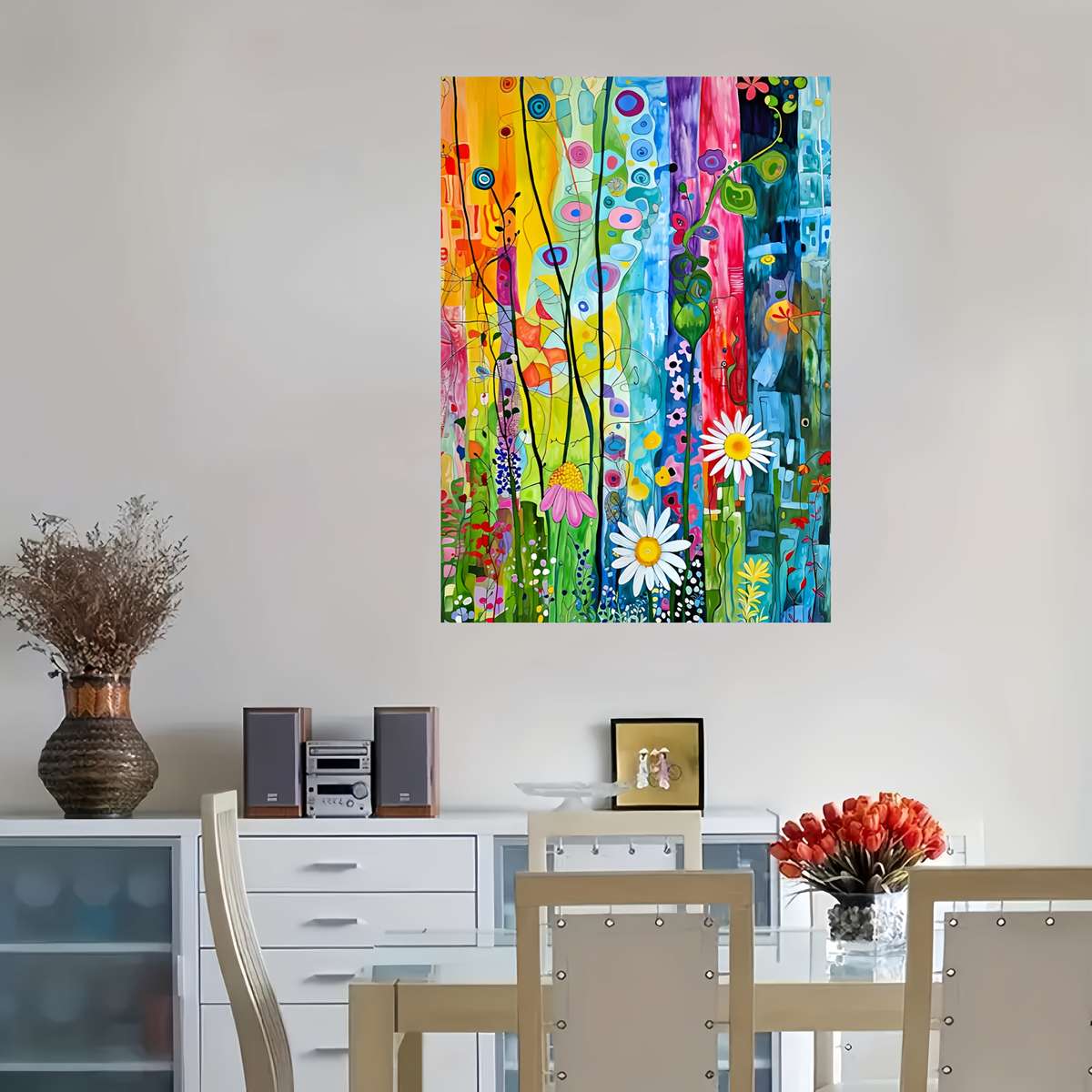 1000pcs Floral Jigsaw Puzzle for Adults Vibrant Mixed Colors with Exquisite Cutting