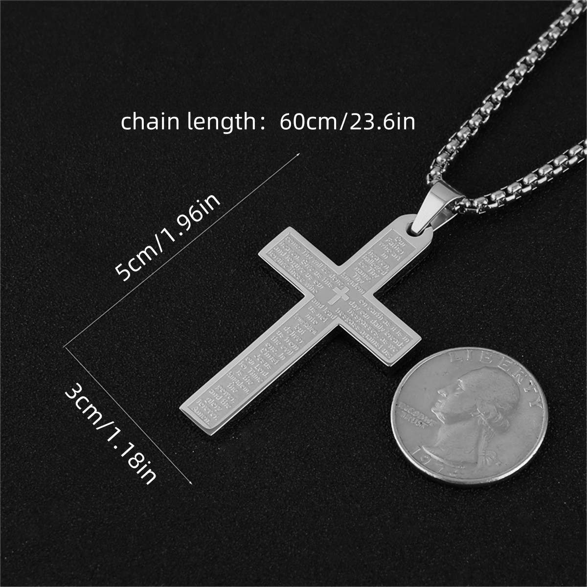 1 Piece Silvery Jesus Theme Pendant
