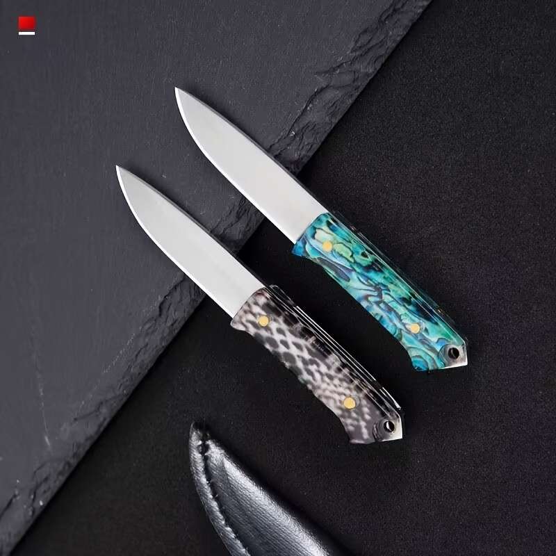 1pc Exquisite Small Straight Knife Pocket Knife Portable Stainless Steel Mini Utility Key