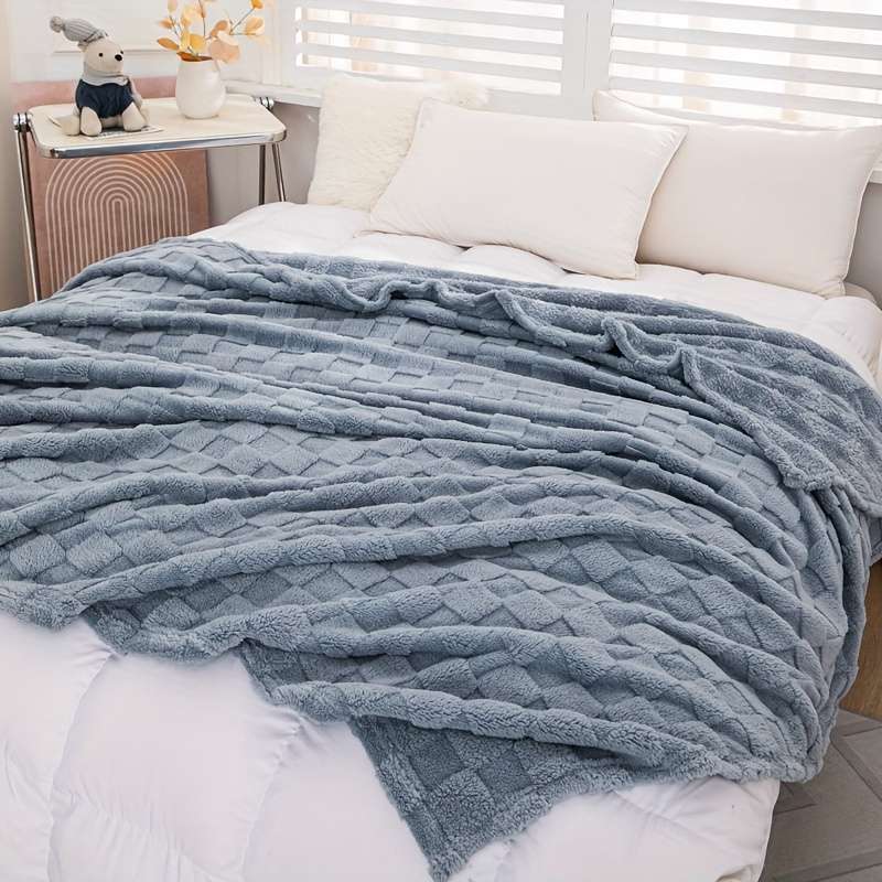 1ps Blanket Color Grey size 100x150cm