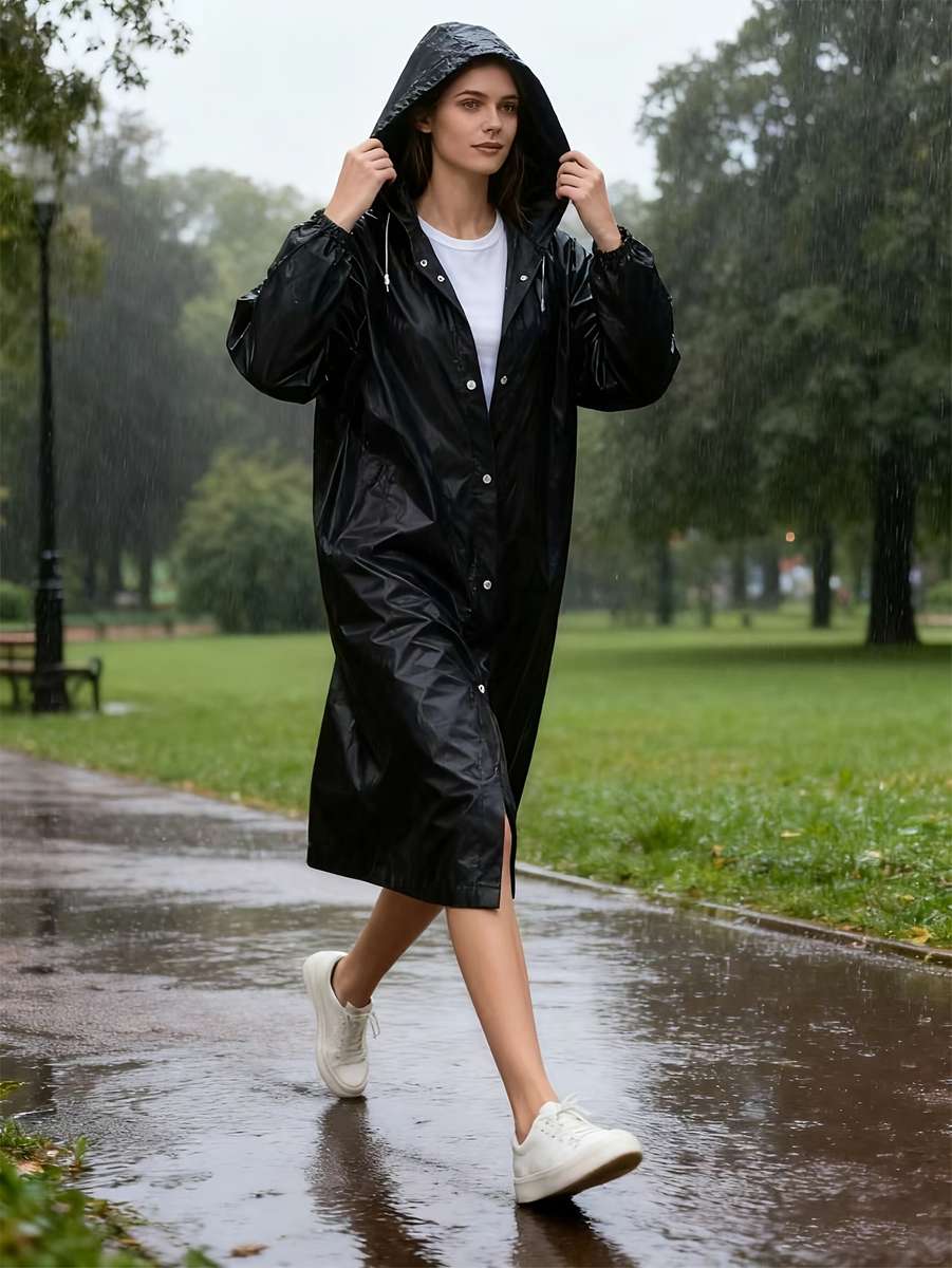 Raincoat Black Size Asian Onesize