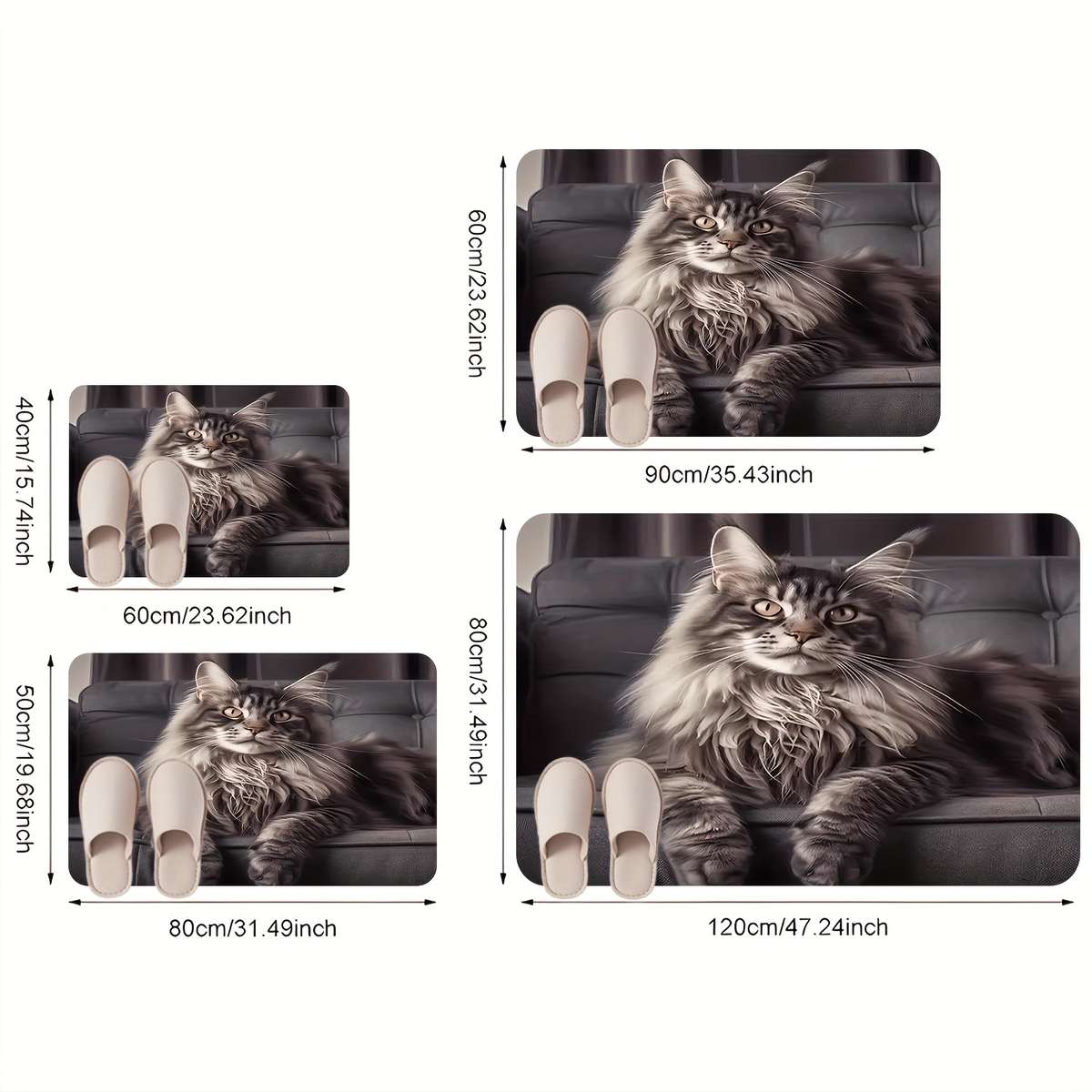 1Pc 23.6x35.4inch 60x90cm Floor Mat