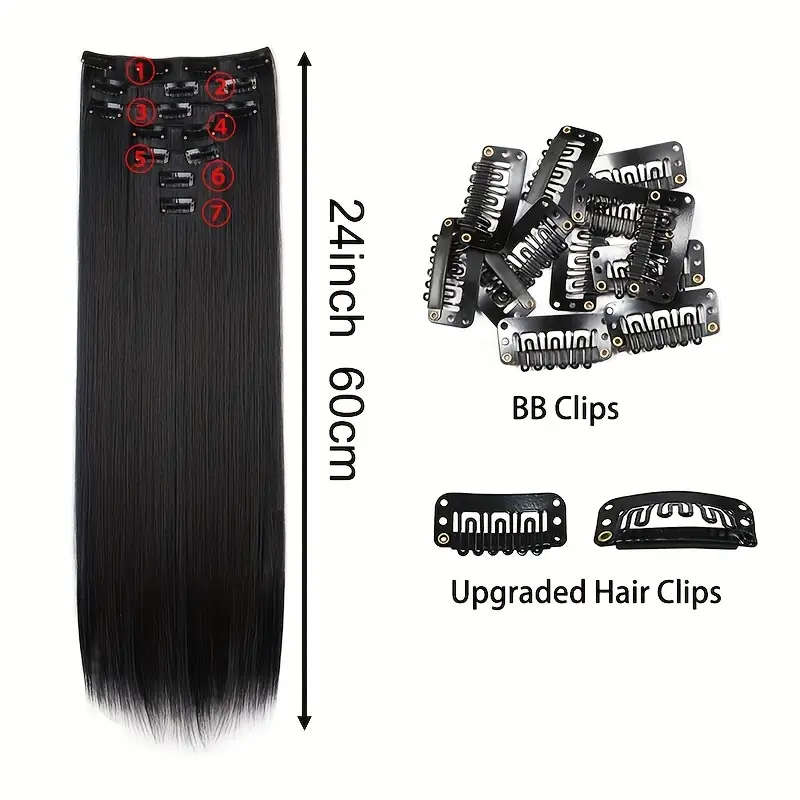 Versatile Long Straight Synthetic Hairpiece for Women