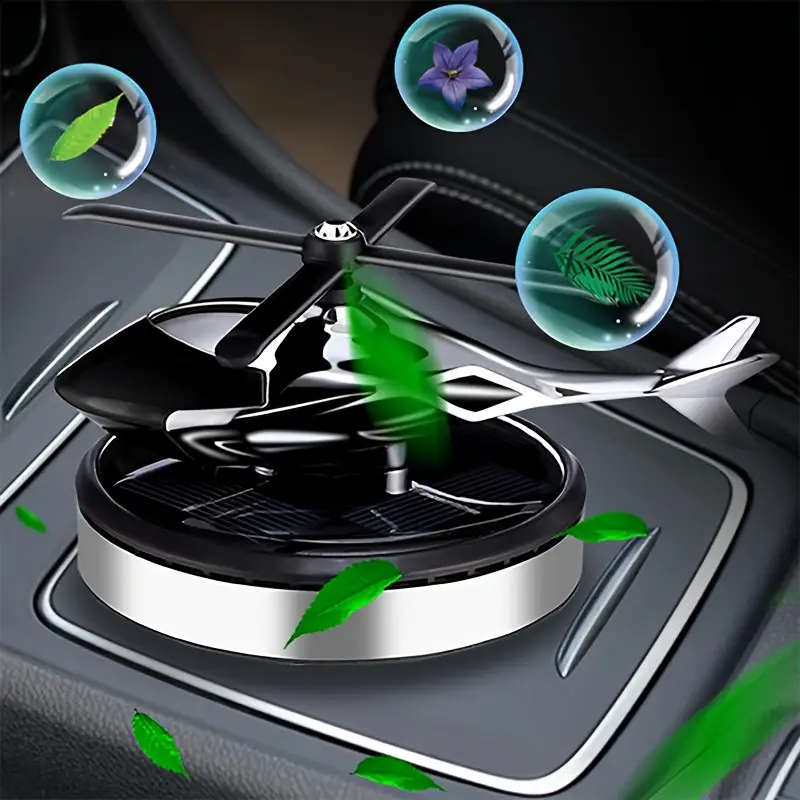 Solar-Powered Airplane Car Freshener Odor Eliminator Decorative Dashboard Accessory