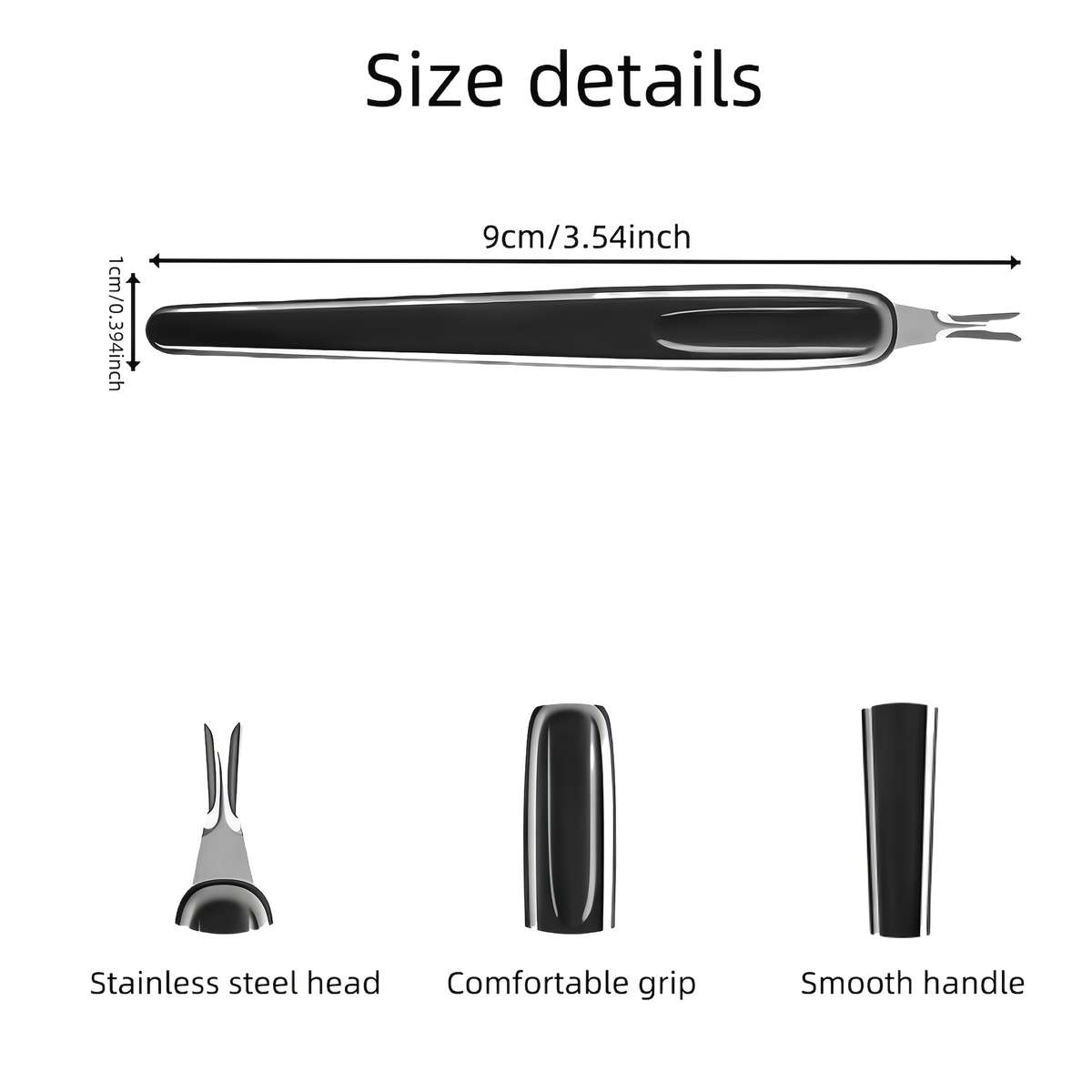 3pcs Professional Cuticle Trimmer Cuticle Pusher Cuticle Knife Practical Nail Clipper for Re