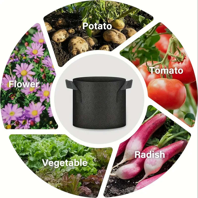 10-pack Classic Fabric Planting Bags 18.93L