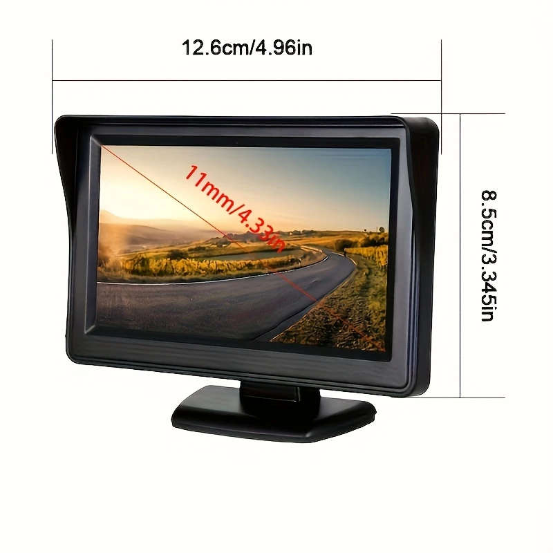 1pc Car Monitor Camera 4.3-inch Display HD Reversing Rearview Camera Car Reversing Kit for Car Picku