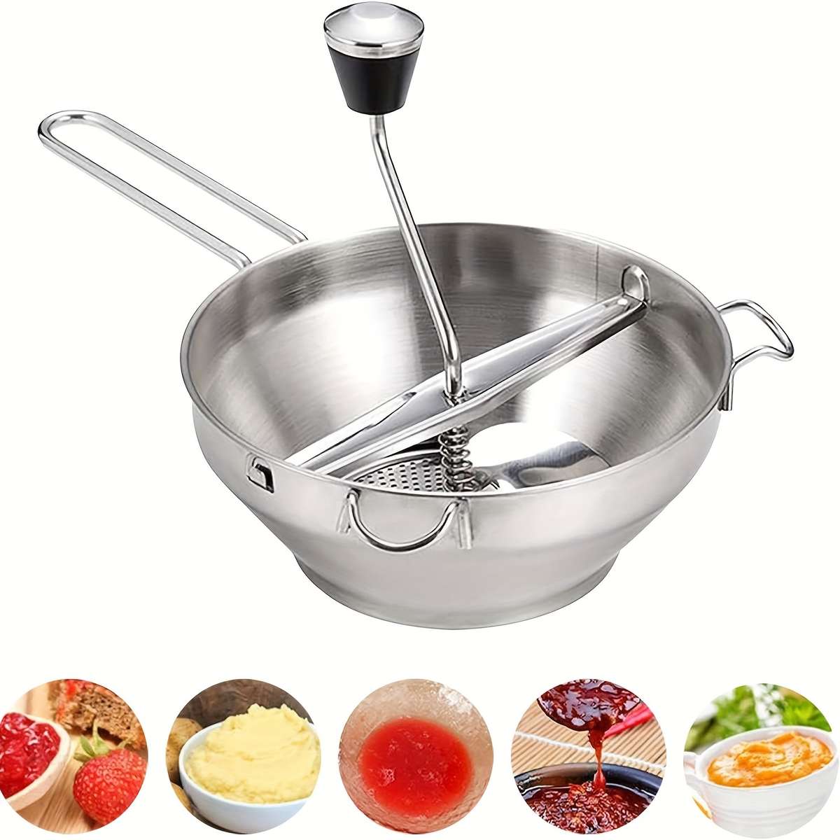 Stainless Steel Jam Grinder Mashed Potatoes Grinder Food Vegetable Blender Potato Masher Vegeta