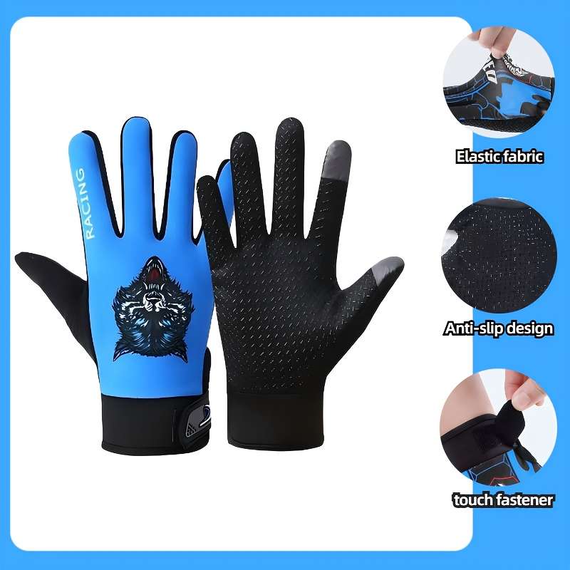 1 Pair Red Outdoor Sports Gloves