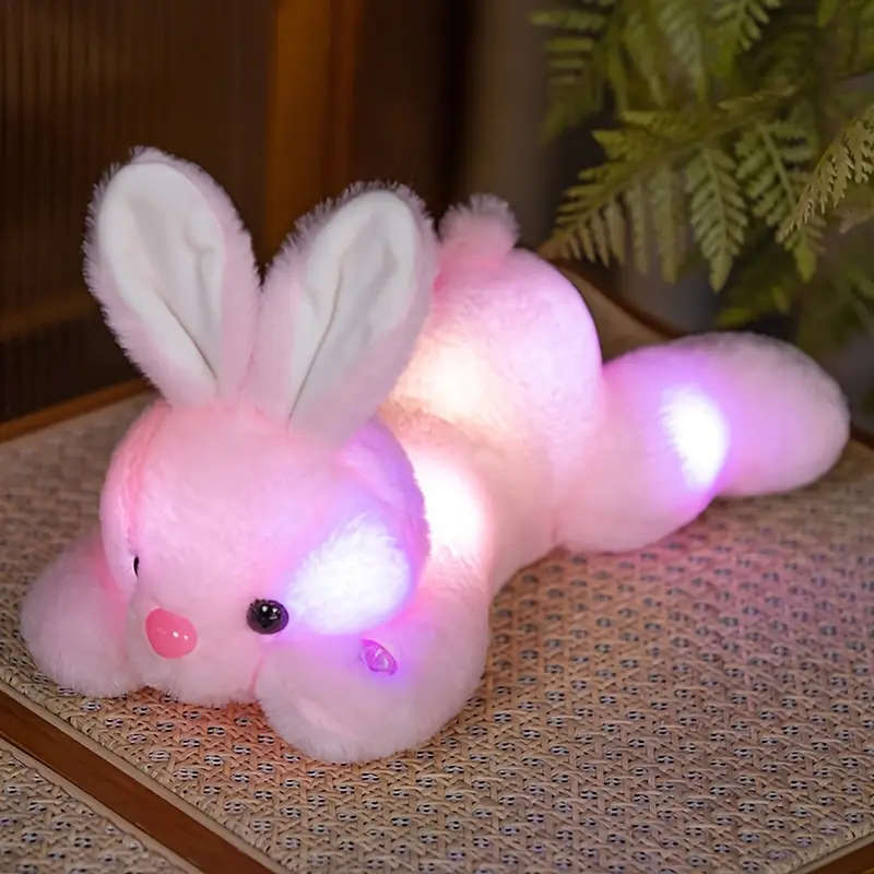 Soft And Adorable Glow-In-The-Dark Rabbit Plush Toy White