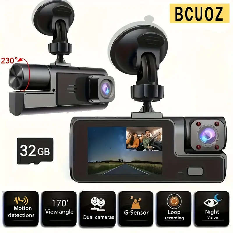 Dual-Lens Car Accessories Driving Recorder