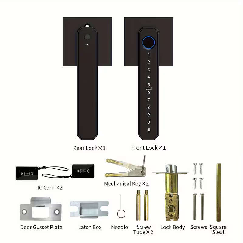 1 Set Fingerprint Password Smart Door Lock