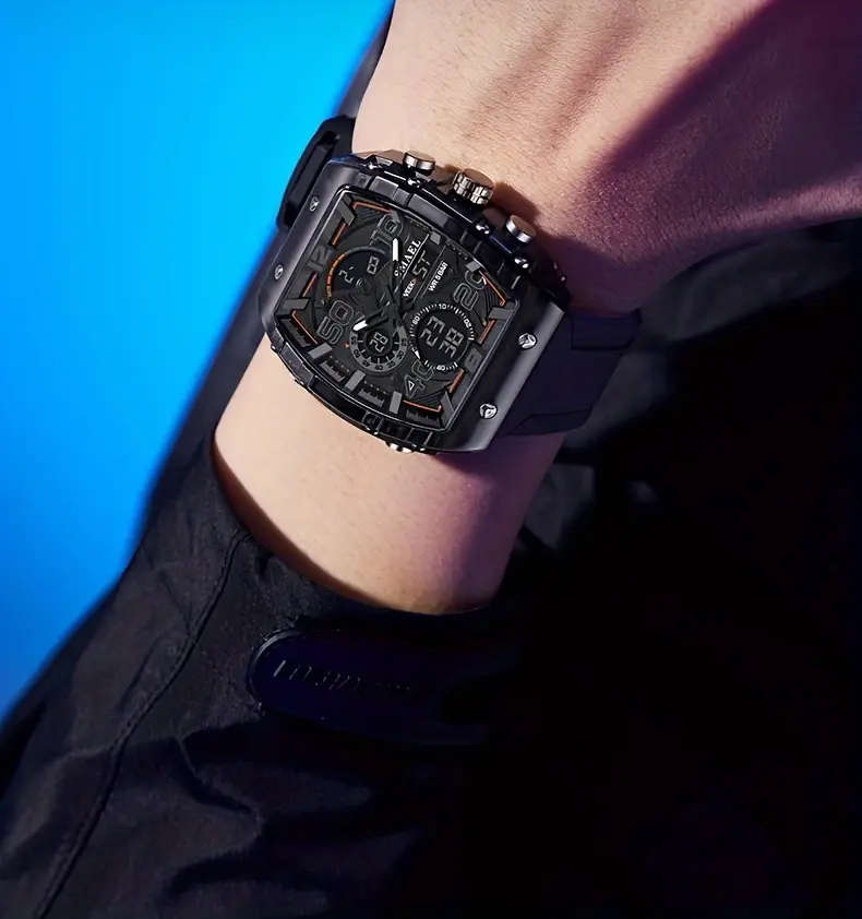 SMAEL Men's Stylish Digital Watch - All Black