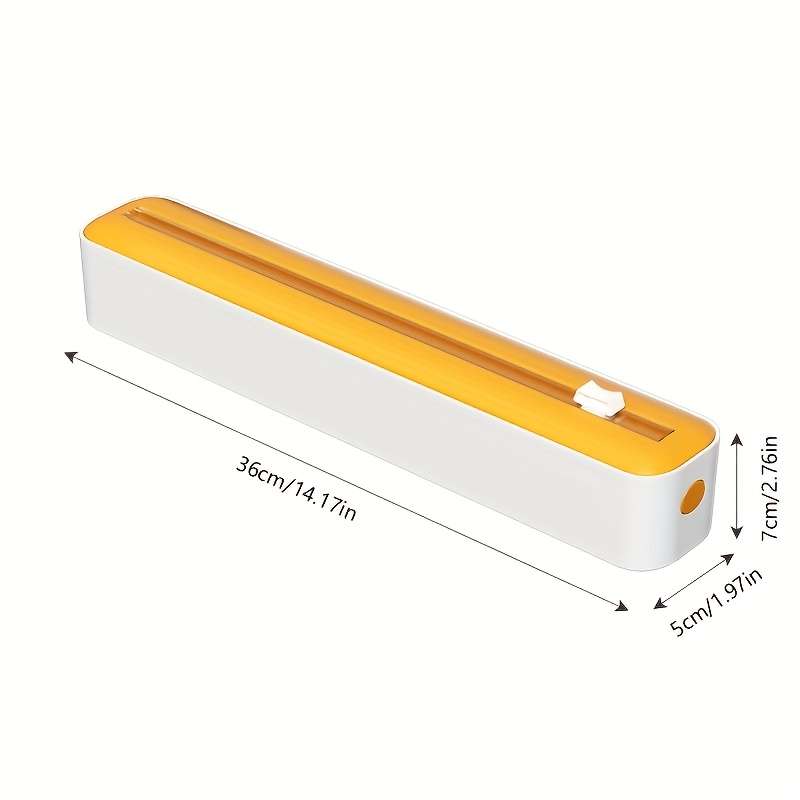 1pc Dual-Action Fresh Wrap Dispenser Cutter Multi-Purpose Kitchen Sealer for Plastic Tin Foil