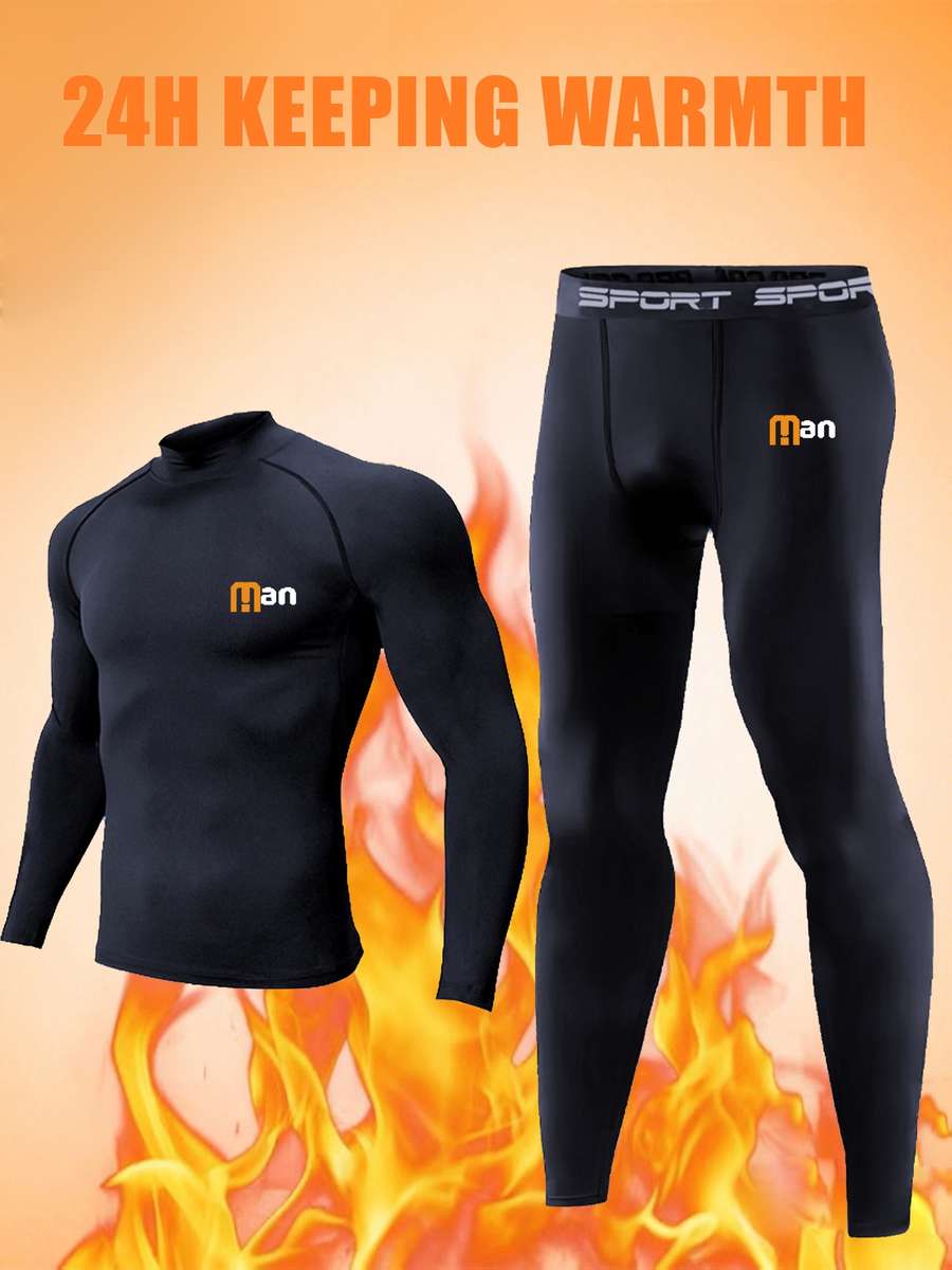 Thermal Underwear Color Black Sizexxl