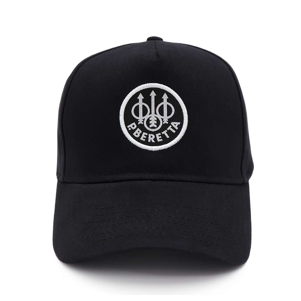 Black Barrett Embroidered Baseball Cap Adjustable Fit Textured Fabric Unique Logo Design C