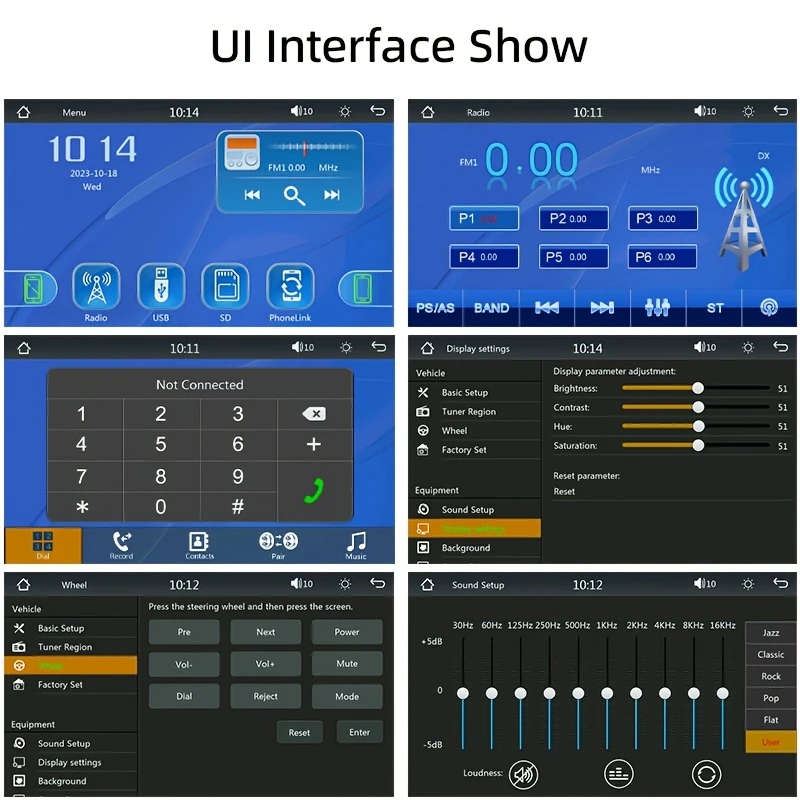 1pc Multimedia Player MP5 Android Auto Carplay 1pc Car Portable 7inch Touch Screen Audio Receiver