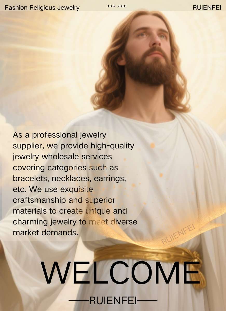 1 Piece Golden Yellow Jesus Theme Pendant