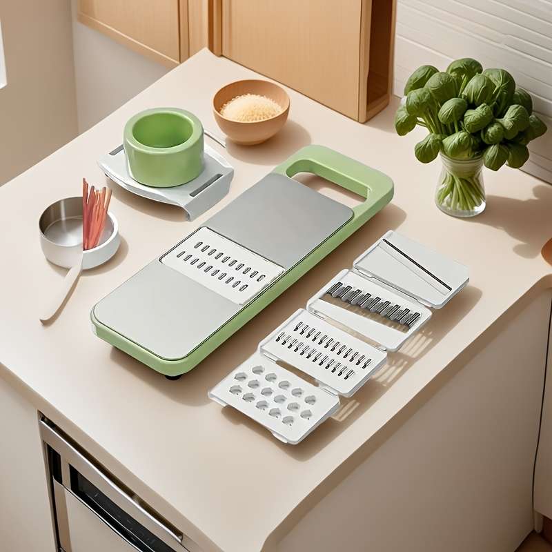 7pcs Professional Grade Kitchen Tools Stainless Steel Slicer with Replaceable Blade Thick and