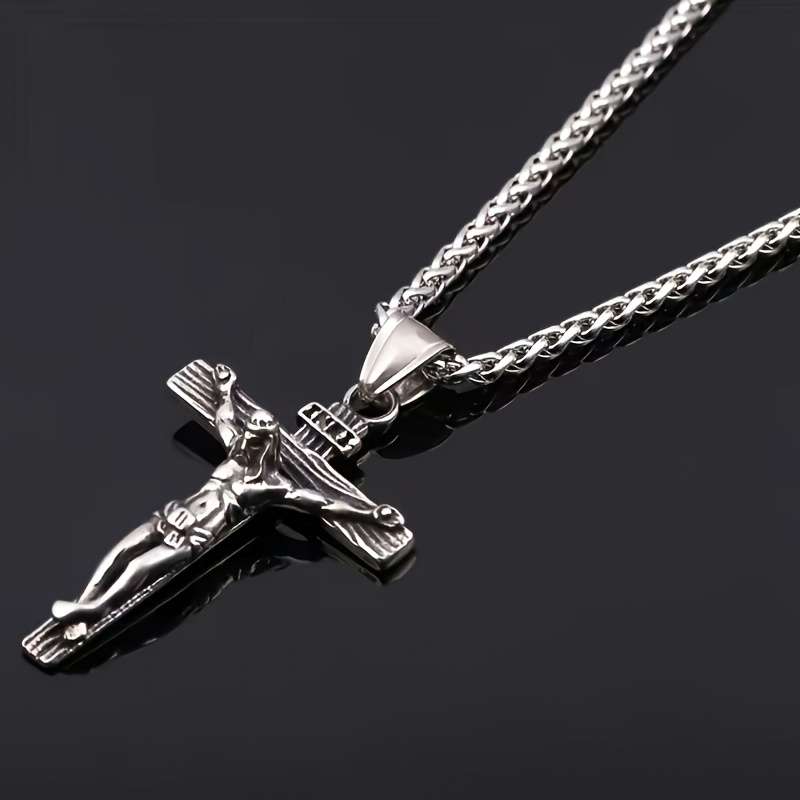 1 Piece Silvery Jesus Theme Pendant