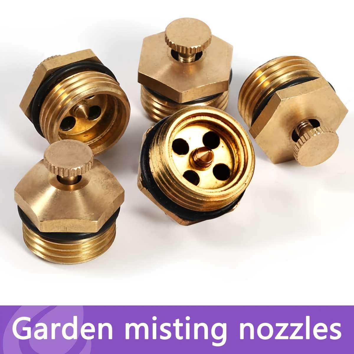 5Pcs Misting Brass Adjustable Centrifugal Atomizing Nozzle