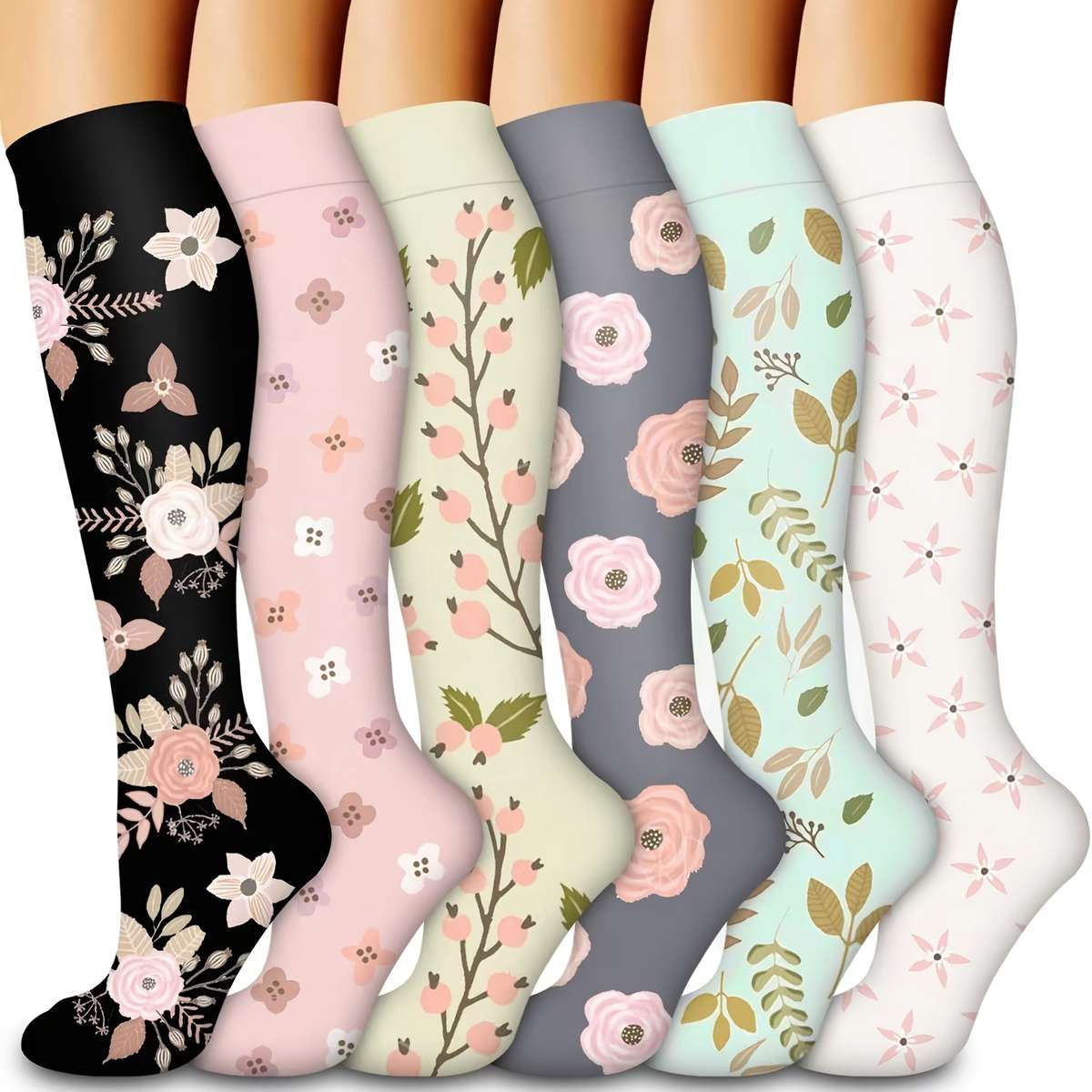Sock 6 Pairs Color1 Size S M