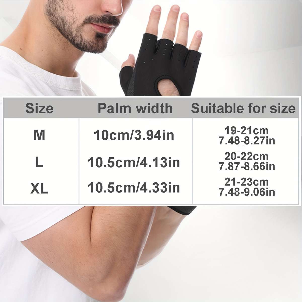 1 Pair Black Size M Outdoor Sports Gloves