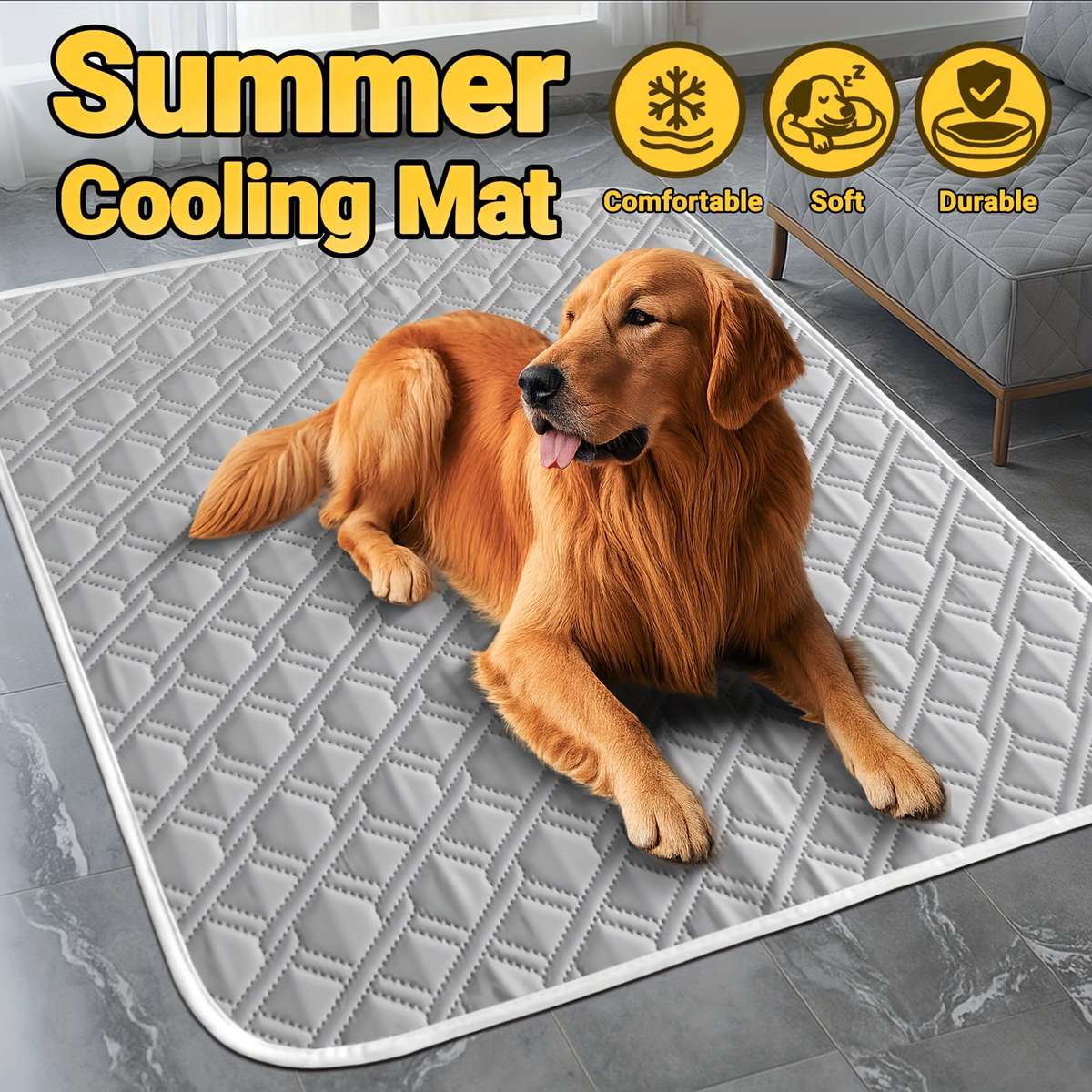 Grey Cooling Pad 70X50CM
