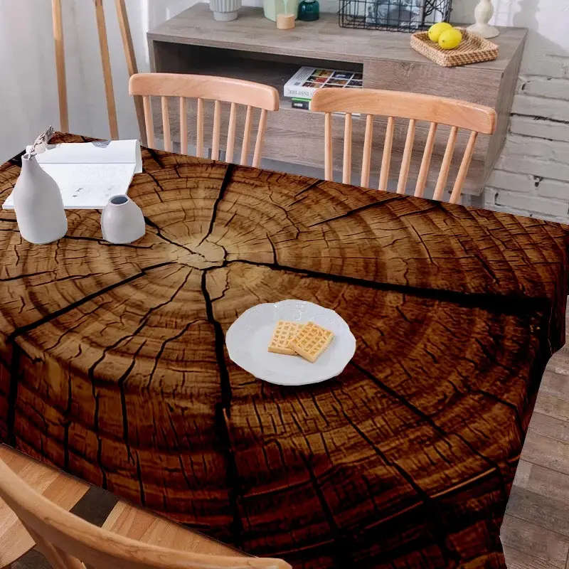 1 Rustic Wood Print Tablecloth 140*180cm