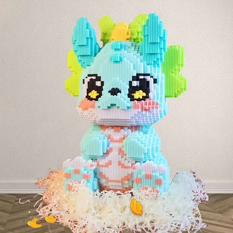 5100 Piece Dragon Building Kit - Large Creative Model Set, Mixed Color PP Material