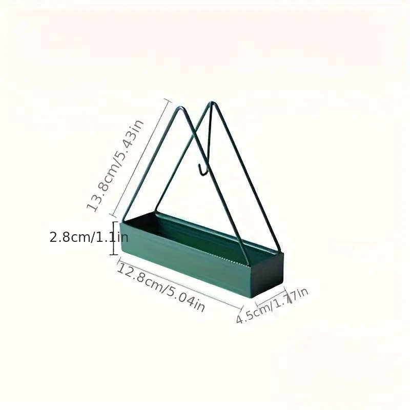 1pc Sleek Triangle Iron Mosquito Coil Holder with Plastic Tray Versatile Indoor Outdoor Incense Burn