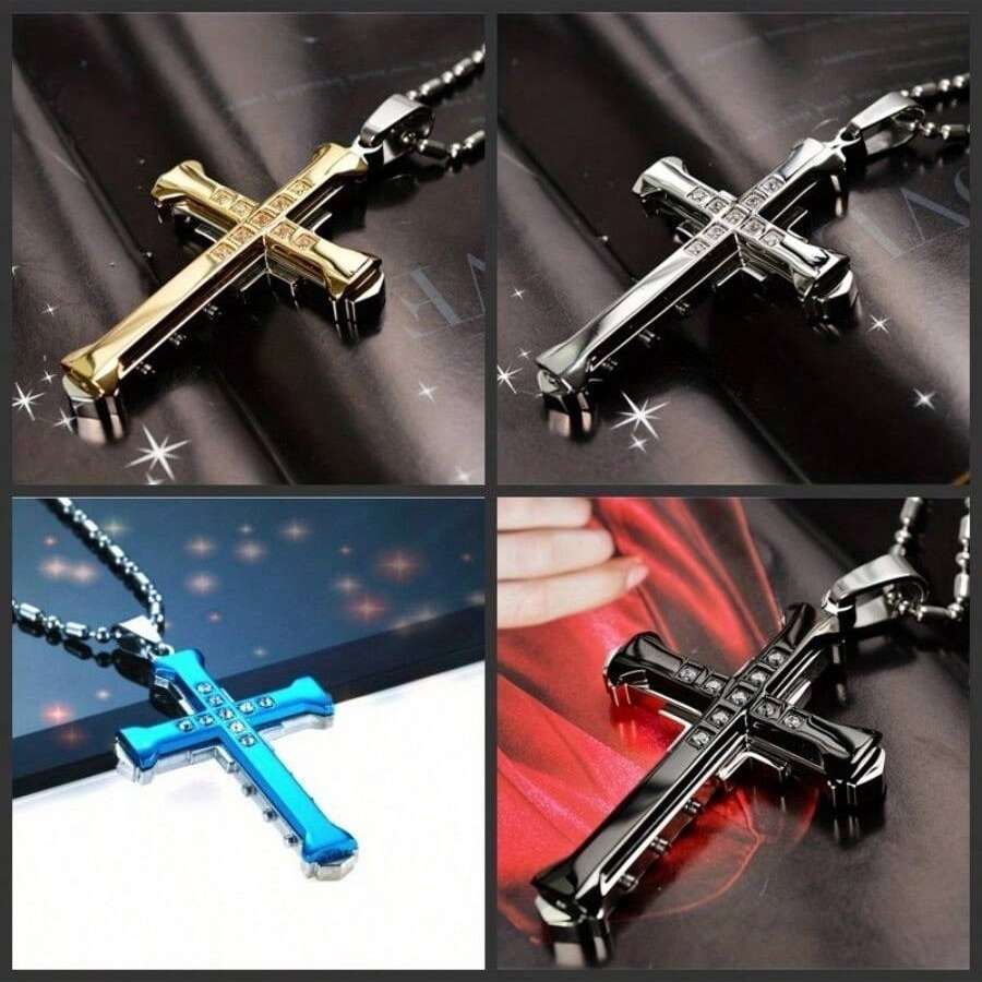 4pcs Golden Black Blue Silvery Jesus Theme Pendant