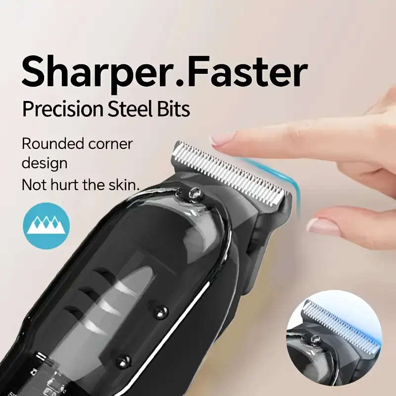 Professional Men's Hair Clipper With Stylish Transparent Digital Display