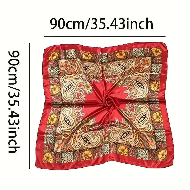 4 Piece Set of 90*90 cm square scarves in 4 colors