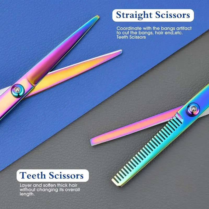 A Professional Hairdressing Set Meticulously Crafted Cutting And Thinning Scissors Stylish Tools