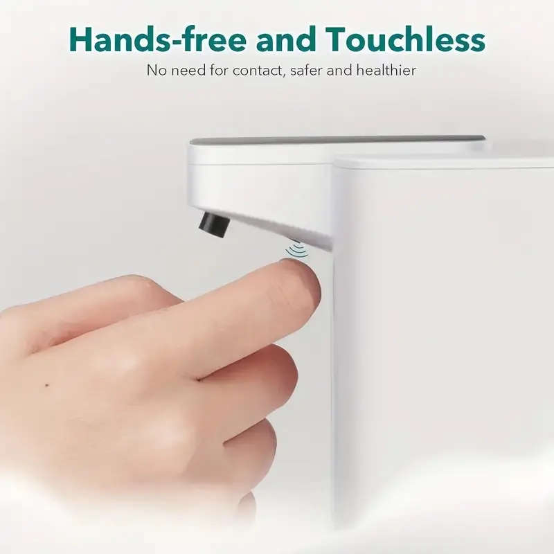 1pc Automatic Foam Hand Soap Dispenser Wall-Mounted No-Contact Infrared Sensor USB Rechargeable