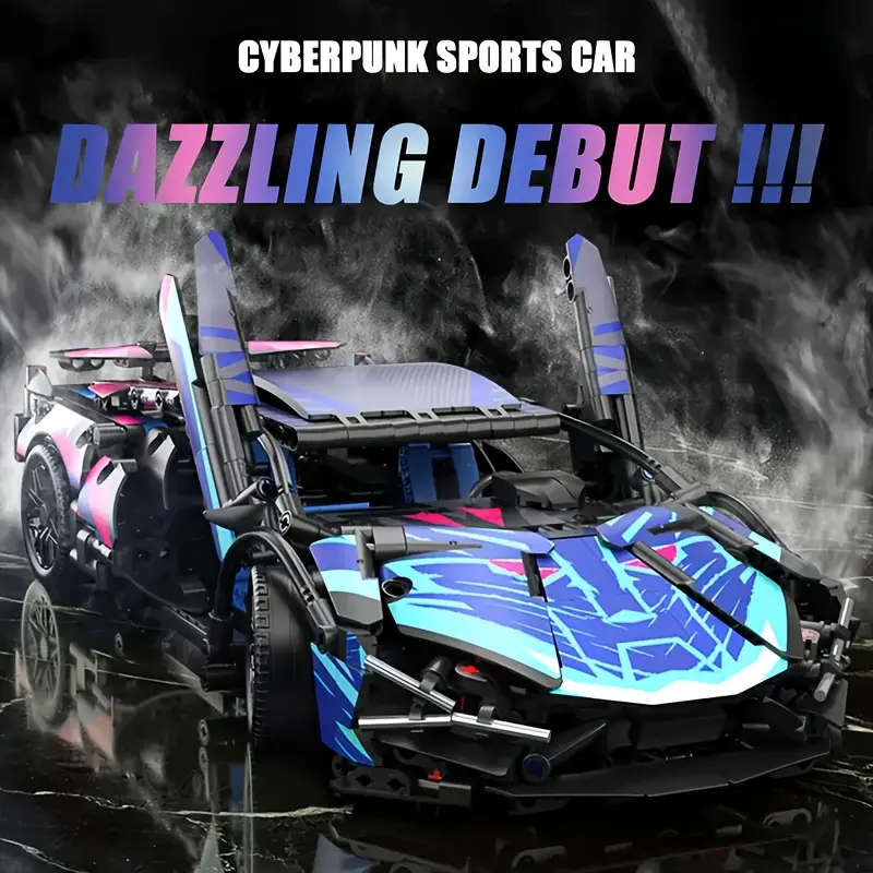 3629 Piece Futuristic Cyberpunk Luxury Racing Car Building Blocks