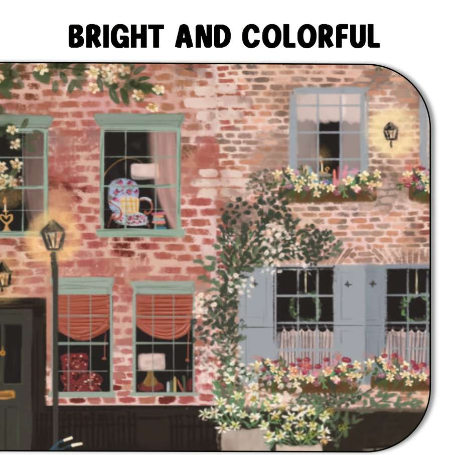 1000pcs Charming Street Scene Jigsaw Puzzle Vibrant Spring Colors Educational Th