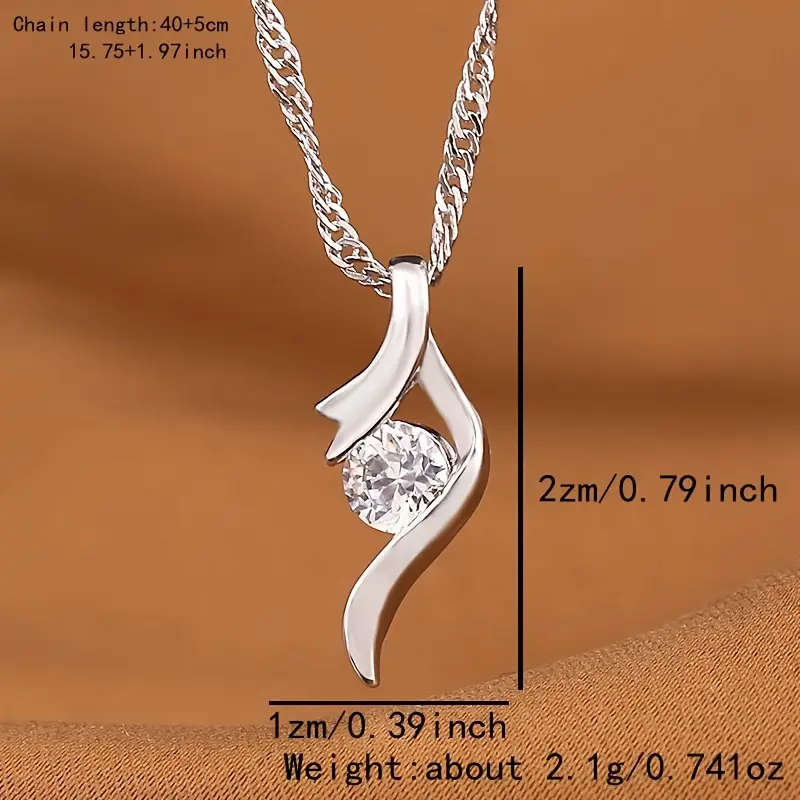 Elegant White Hollow Teardrop Pendant Necklace