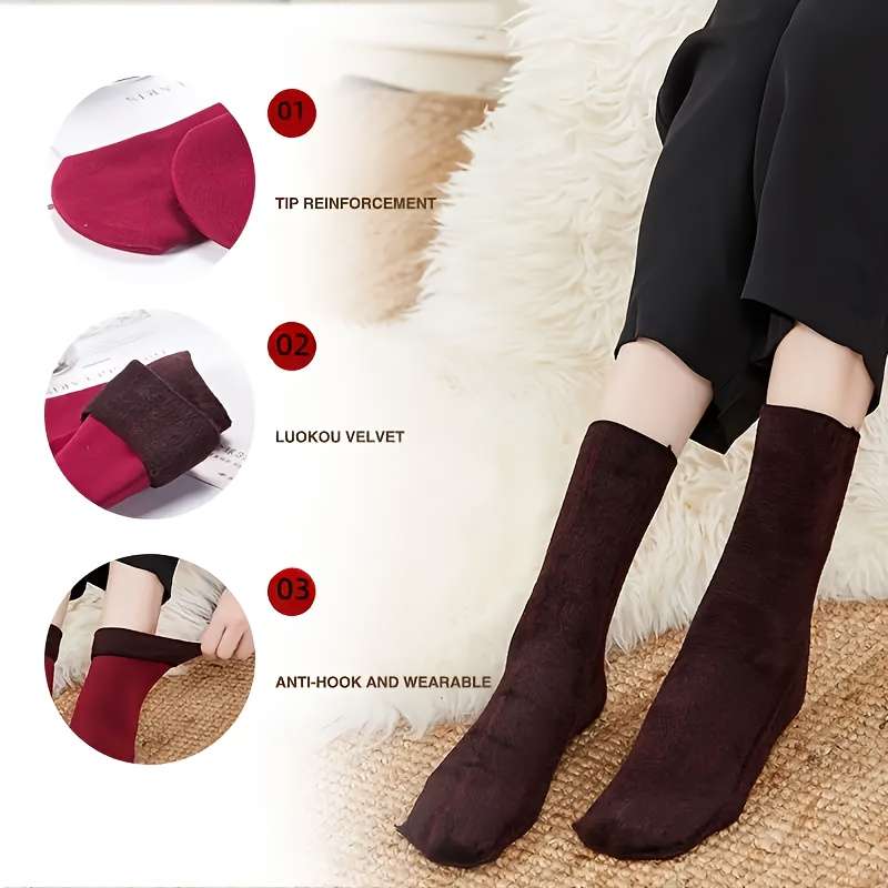 5 Pairs Black One Size High Elastic Socks