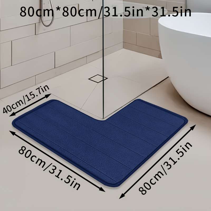 1Pc Grey 80x80cm 31.49x31.49inch Floor Mat