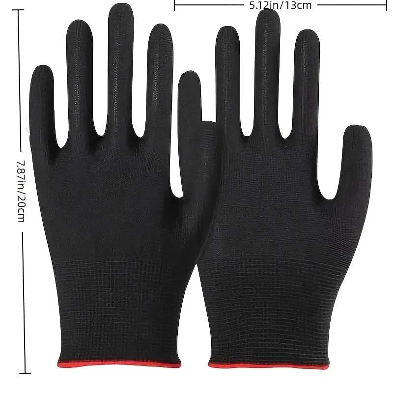 6 Pairs White Multi Purpose Work Gloves